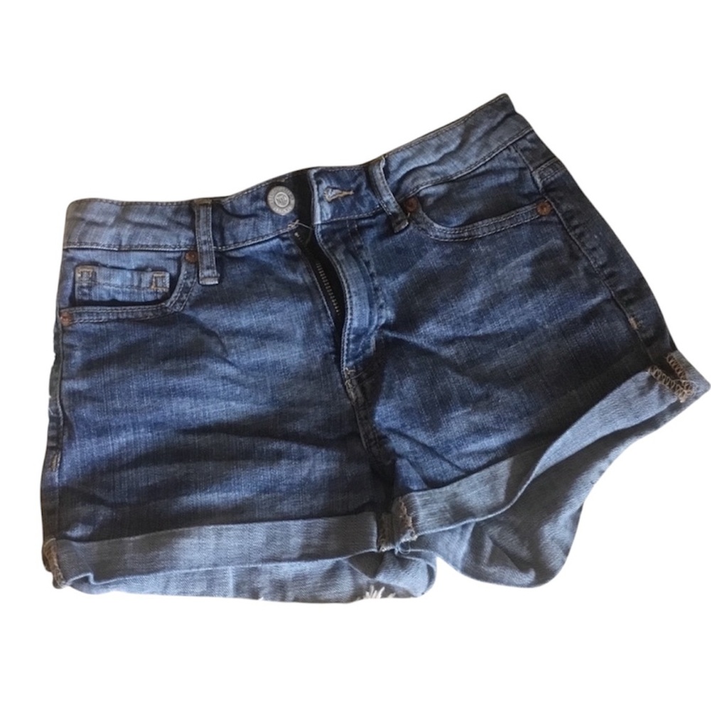 Aeropostale Shorty Shorts Size 00 xsm Daisy Duke Cuffed